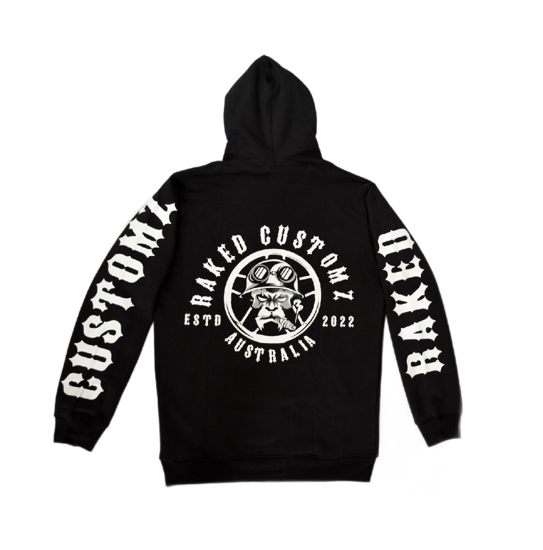 Patched Pullover Hoodie