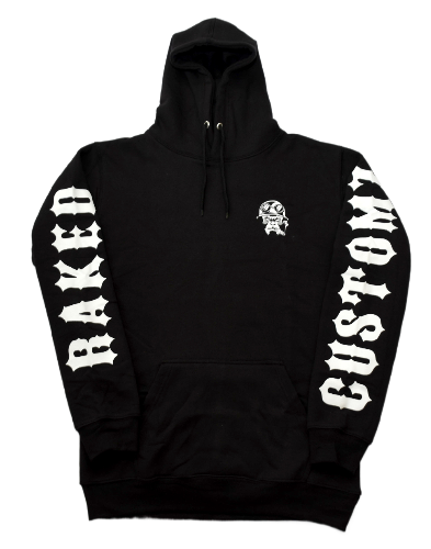 Black Printed Hoodie