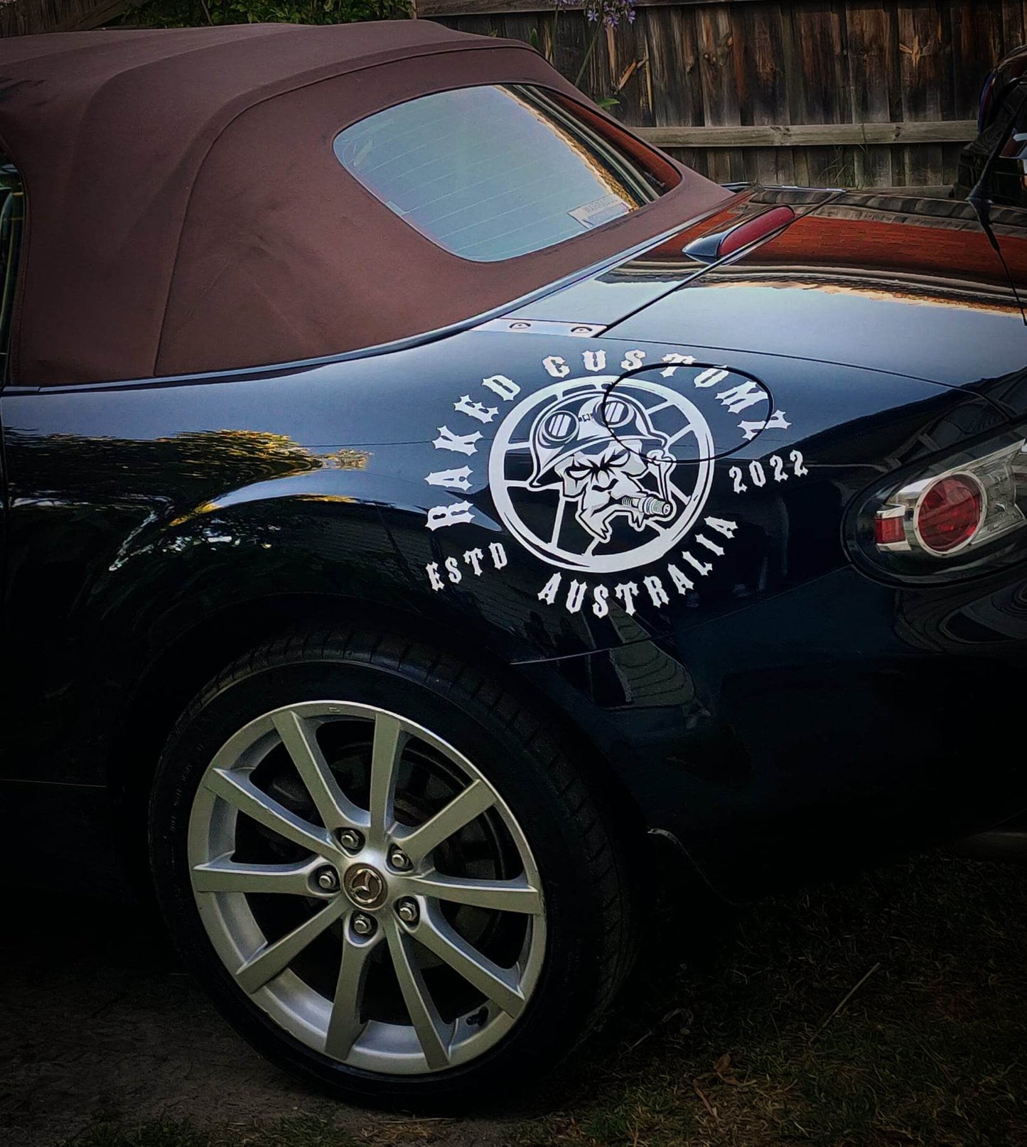 Raked Customz Monkey Decal