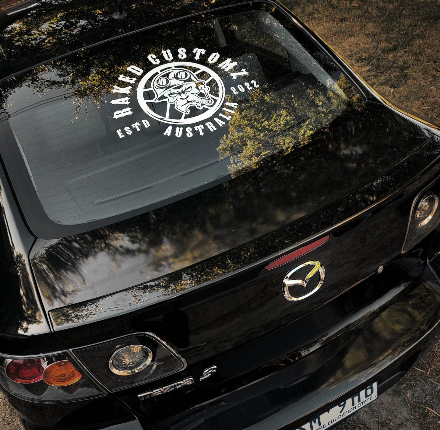 Raked Customz Monkey Decal