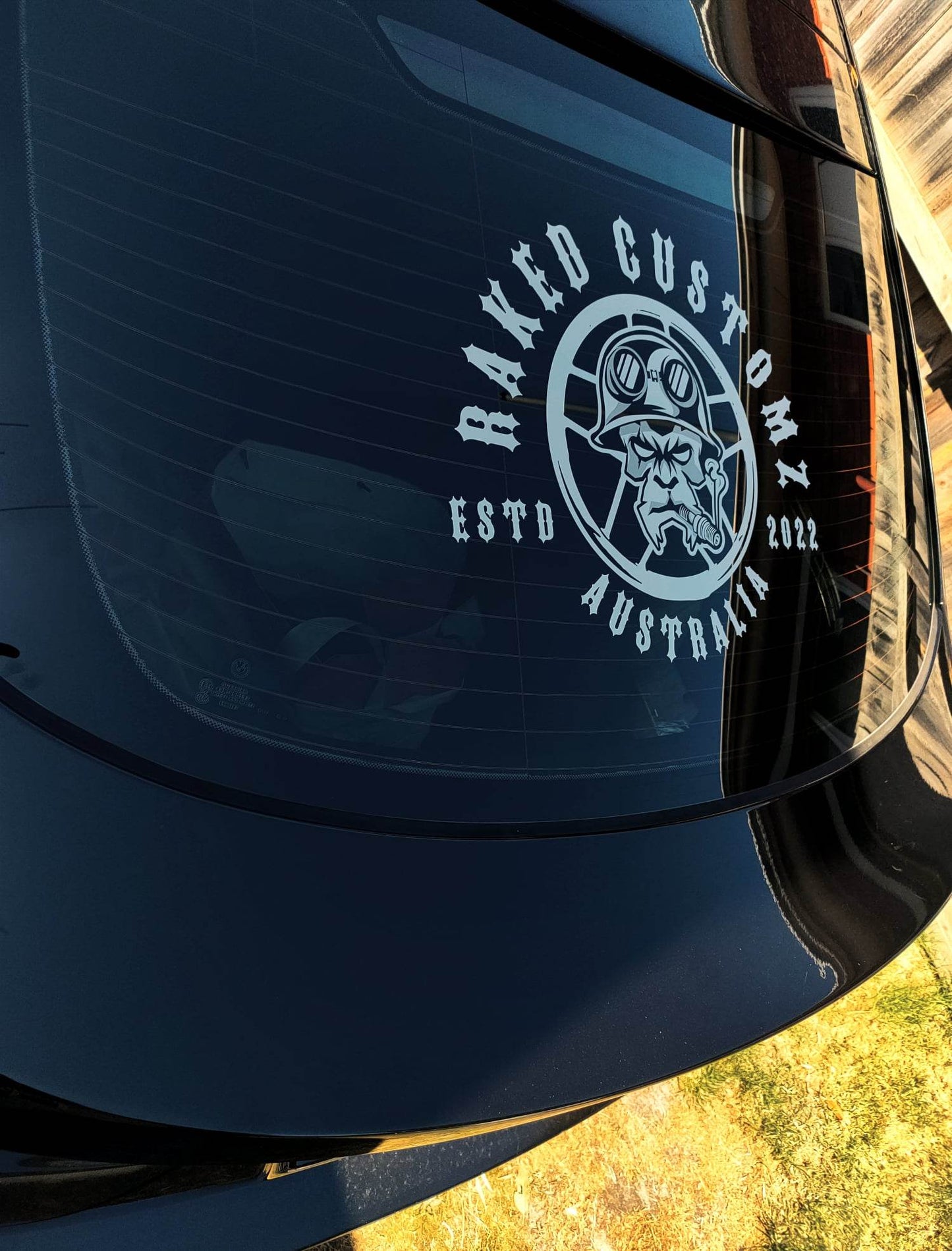 Raked Customz Monkey Decal
