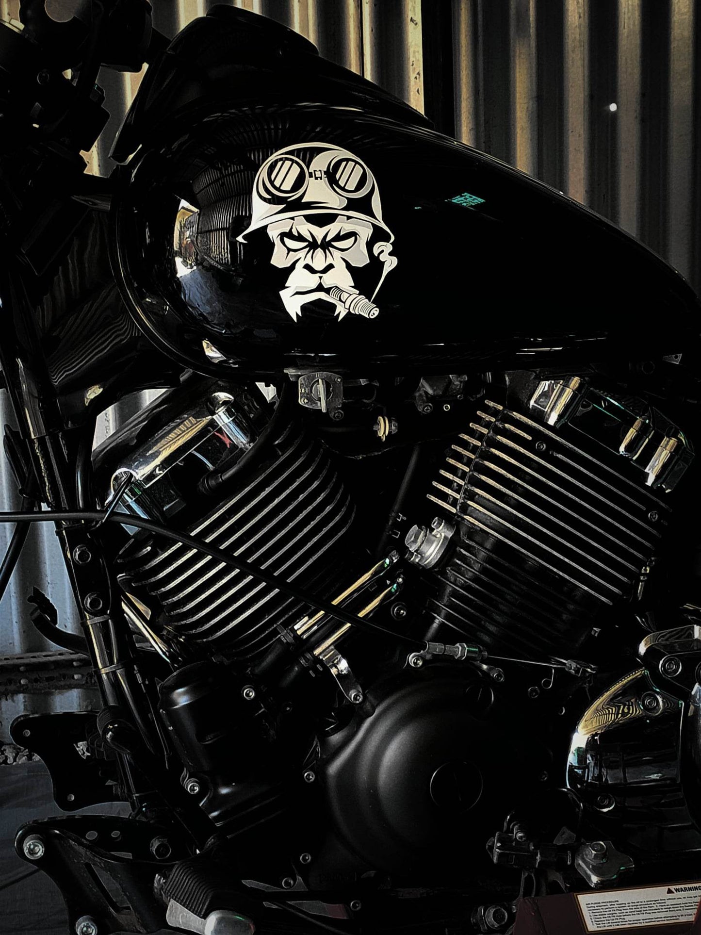 Badass Monkey Skull Logo