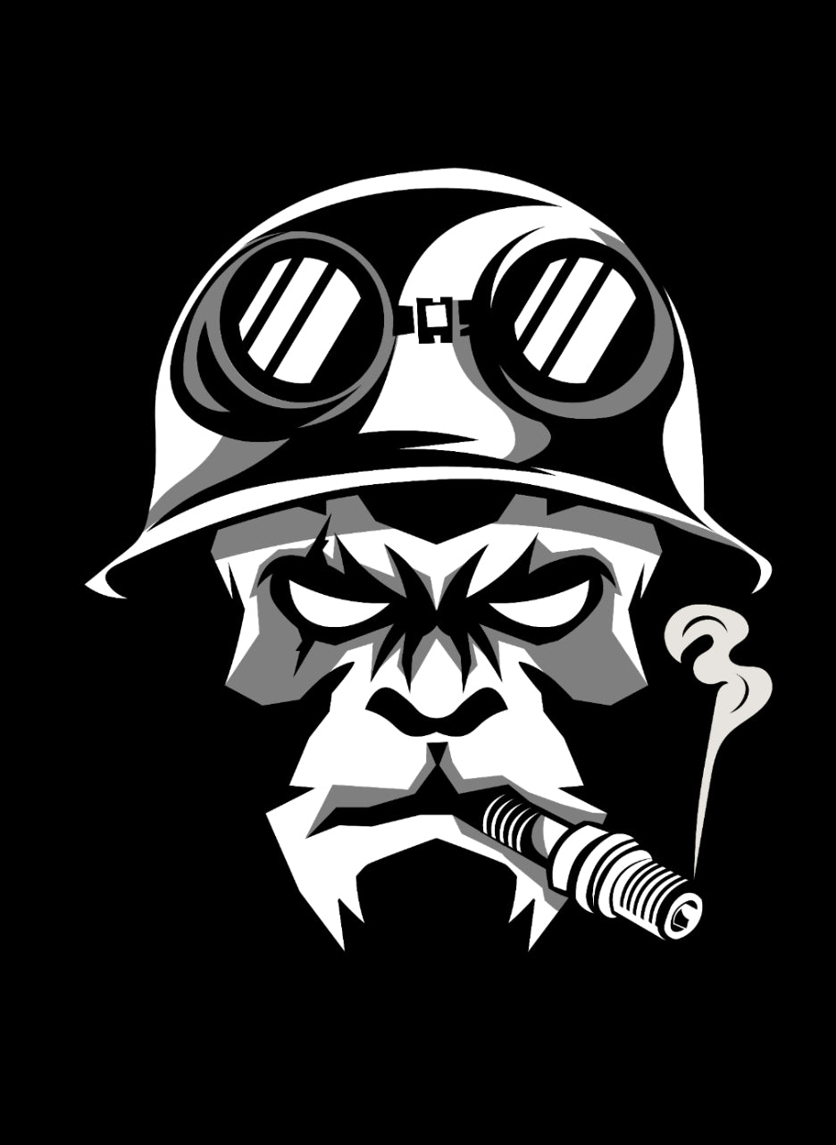 Badass Monkey Skull Logo